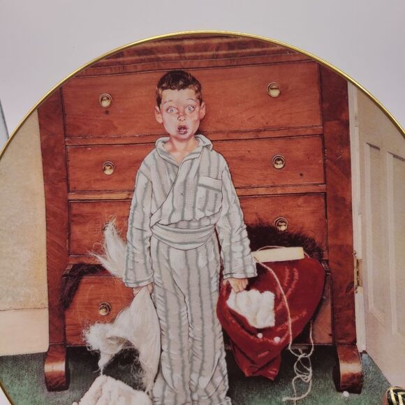 Gorham Christmas Norman Rockwell Collectors Plate - Picture 3 of 6